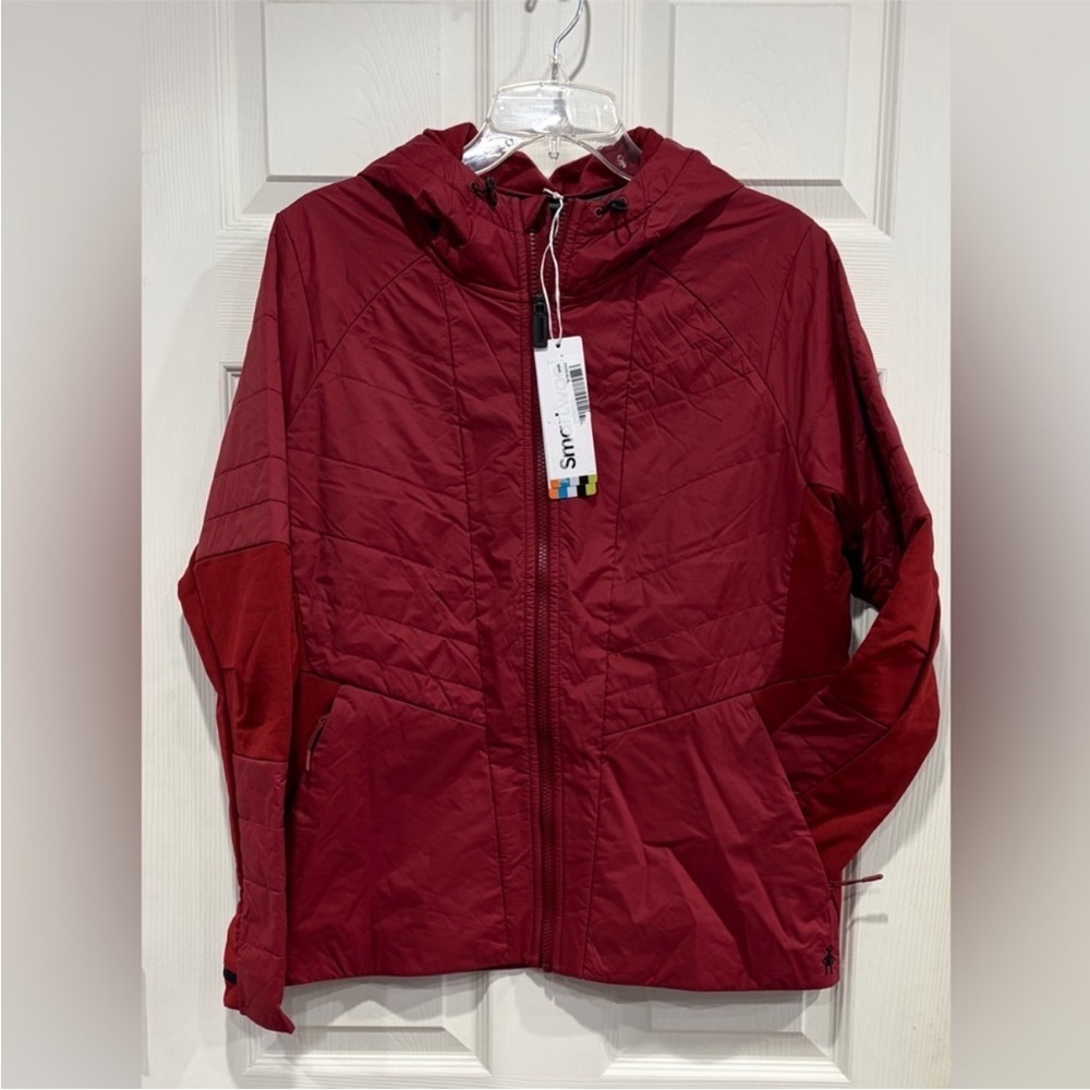 SmartWool Women's Small Smartloft Midlayer Hooded Jacket Insulated Red NWT